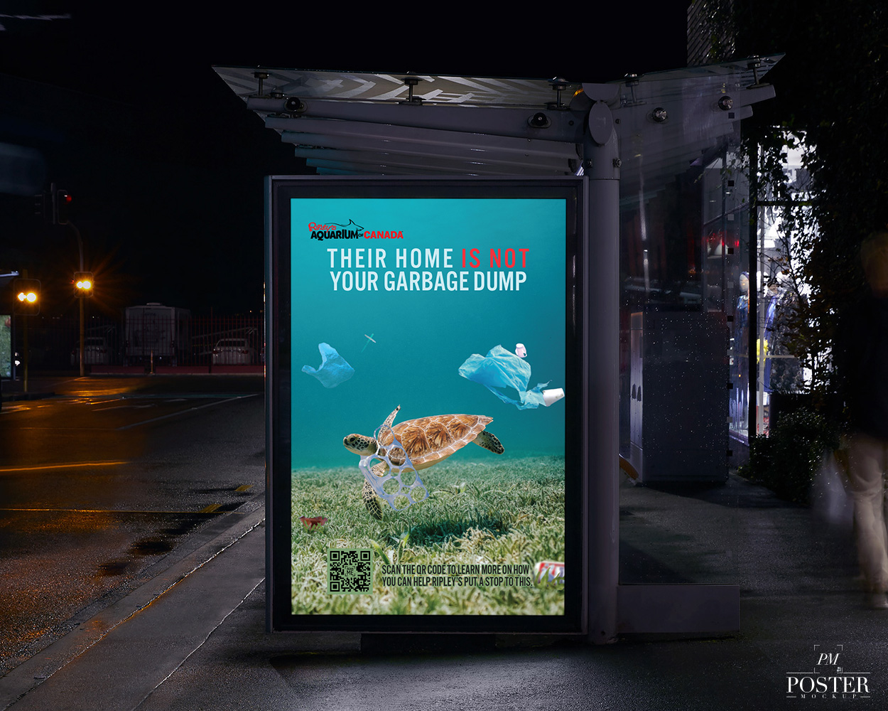 Ripley’s Aquarium Canada Bus Shelter Ad